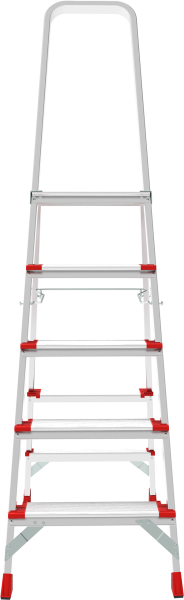 Стремянка профессиональная алюминиевая 5 ступеней площадка 350х260 мм NV3137 Новая высота 3137105