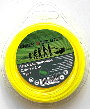Леска для триммера 2,4х15м "круг" Green Revolution ЛС-215024