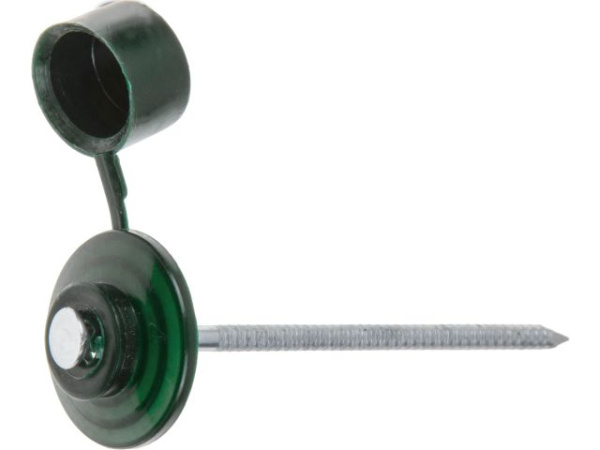 2,8x70 мм Гвоздь кровельный с пласт. шляпкой зеленый для ондулина (100 шт.)