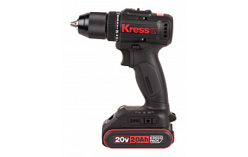 Аккумуляторный шуруповерт бесщеточный  KRESS KU212.1, 20В, 50Нм, 2Ач х 2, ЗУ 2А, сумка