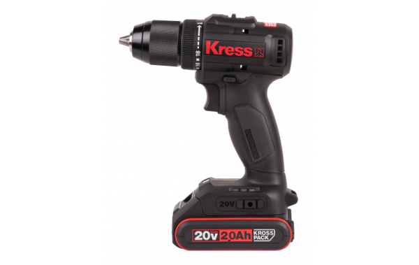 Аккумуляторный шуруповерт бесщеточный  KRESS KU212.1, 20В, 50Нм, 2Ач х 2, ЗУ 2А, сумка
