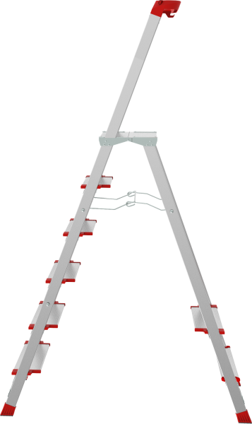 Стремянка профессиональная алюминиевая 6 ступеней с большой площадкой и органайзером NV3138 Новая высота 3138106