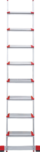 Лестница профессиональная алюминиевая односекционная 8 ступеней 130 мм NV3217 Новая высота 3217108