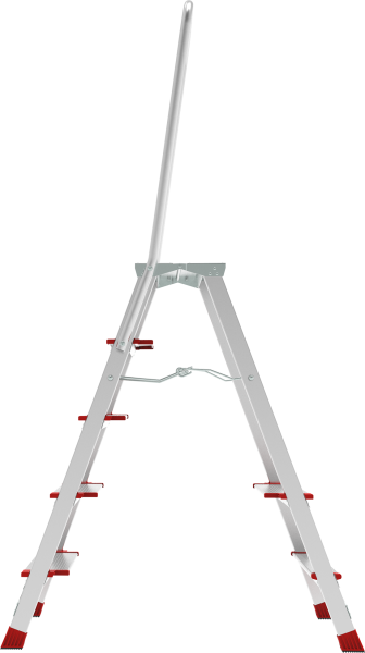 Стремянка профессиональная алюминиевая 5 ступеней 130мм площадка 350х260мм дуга безопасности 800мм Новая высота 3139105