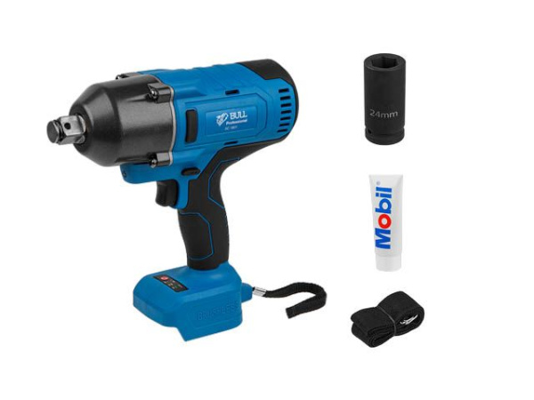 Аккум. ударный гайковерт BULL SC 1801 в кор. (18.0 В, БЕЗ АККУМУЛЯТОРА И ЗУ, тип посадки 3/4 ", 1000 Нм, вес 3.3 кг)