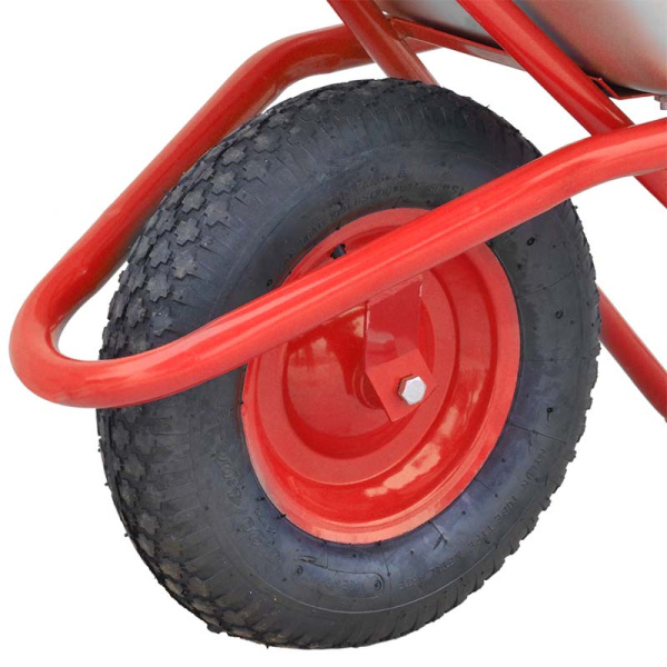 Тачка строительная BRADO 125 PROFI (до 125л, до 280кг, 1x4.00-8, пневмо, ось 16*100)