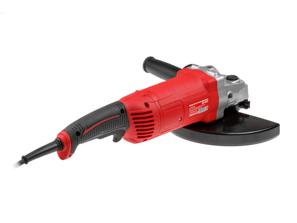 Двуручная углошлифмашина WORTEX AG 2326 в кор. (2600 Вт, диск 230х22 мм, плавный пуск, поворотная рукоятка)