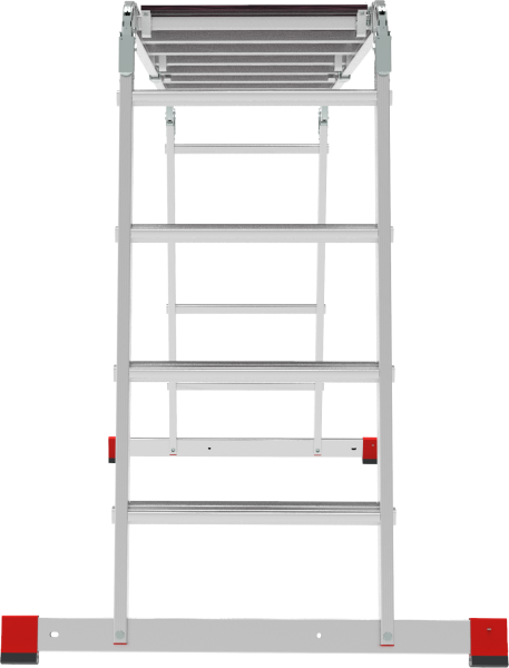 Лестница-трансформер профессиональная 4x4 ступеней 80 мм с помостом ширина 500 мм NV3334 Новая высота 3334404