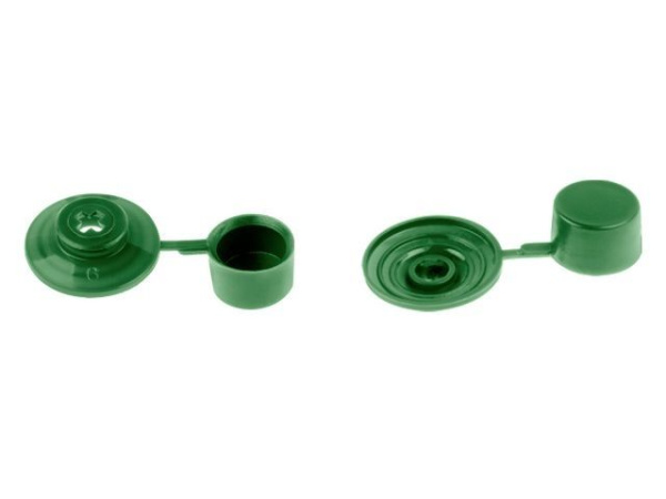 Шайба кровельная с колпачком зеленая (250 шт.)