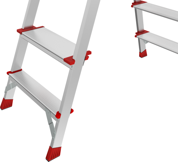 Стремянка профессиональная алюминиевая 5 ступеней с большой площадкой и органайзером NV3138 Новая высота 3138105