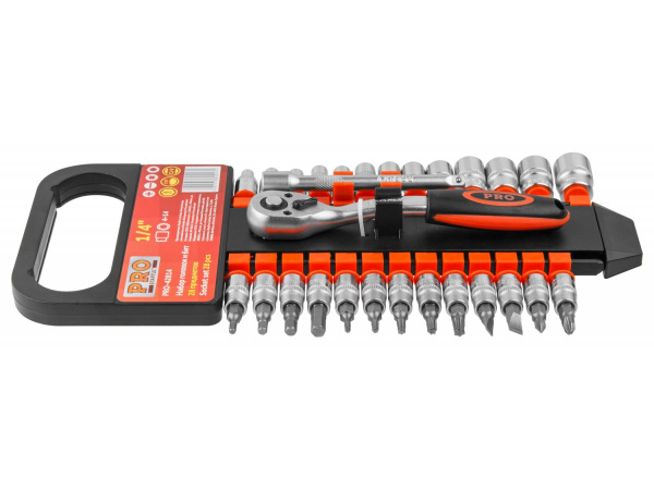 Набор головок и бит 28пр. 1/4" PRO STARTUL (PRO-42814) (6 граней)