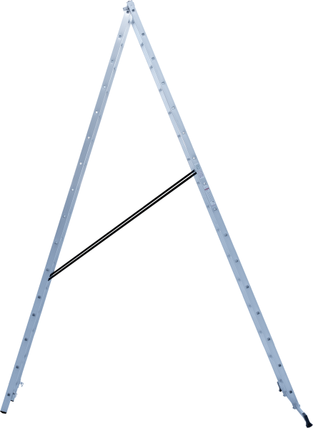 Лестница алюминиевая двухсекционная 2x16 ступеней NV1220 Новая высота 1220216