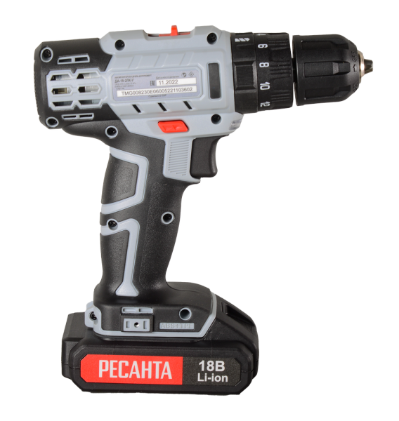 Дрель-шуруповерт аккумуляторная ДА-18-2ЛК-У Ресанта