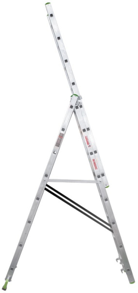 Лестница алюминиевая трехсекционная 3х8 ступеней NV223 Новая высота 2230308