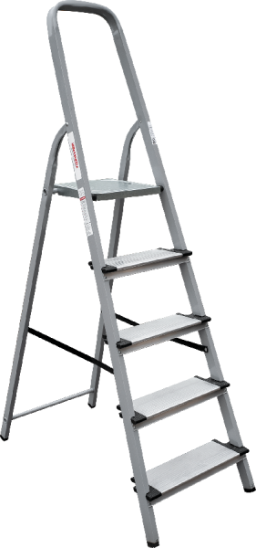 Стремянка алюминий-сталь 5 ступеней 130 мм NV1137 Новая высота 1137105