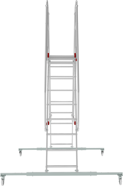 Индустриальная передвижная двухсторонняя лестница-подмости с платформой 2x9 ступеней NV5520 Новая высота 5520209