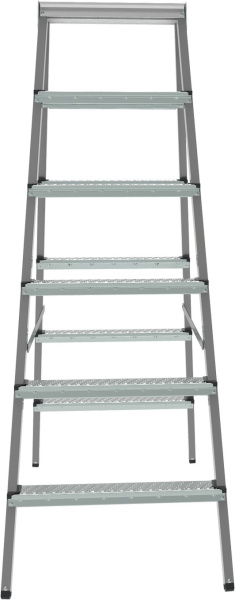 Стремянка стальная двухсторонняя 2x6 ступеней NV1160 Новая высота 1160206