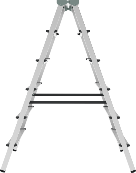 Стремянка алюминиевая двухсторонняя 2x6 ступеней NV 112 Новая высота 1120206