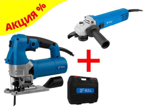 Лобзик электрический BULL ST 1301 в чем. + АКЦИЯ!(ушм BULL со скидкой 17%!) (800 Вт, пропил до 135 мм, подсветка)