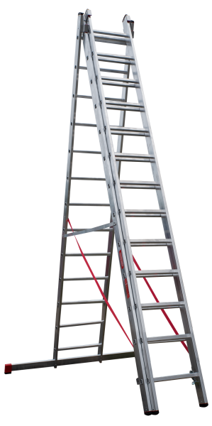 Лестница профессиональная алюминиевая 3х13 ступеней трёхсекционная NV3231 Новая высота 3231313