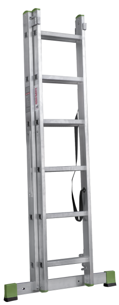 Лестница алюминиевая двухсекционная 2x6 ступеней NV2220 Новая высота 2220206