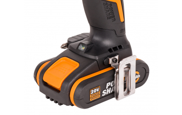 Аккумуляторный шуруповерт бесщеточный WORX WX102, 20В, 60Нм, 2Ач х 2, кейс