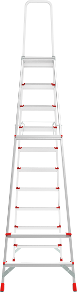 Стремянка профессиональная алюминиевая 10 ступеней площадка 350х260 мм  NV3137 Новая высота 3137110