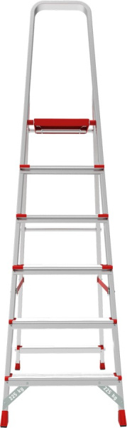 Стремянка профессиональная алюминиевая 6 ступеней 80/130 мм NV3112 Новая высота 3112106