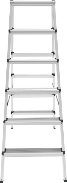 Стремянка алюминиевая двухсторонняя 2x6 ступеней NV 112 Новая высота 1120206