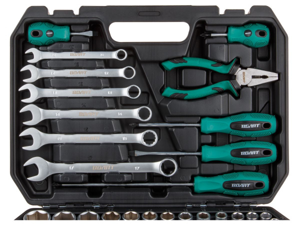 Набор слесарного инстр-та в чем. 56пр. ВОЛАТ (1/4", 1/2", 6 граней)
