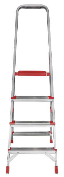 Стремянка профессиональная алюминиевая 4 ступени 80/130 мм NV3112 Новая высота 3112104