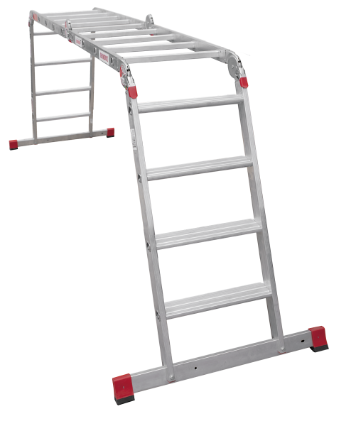 Лестница-трансформер профессиональная 4x4 ступеней 80 мм ширина 500 мм NV3324 Новая высота 3324404