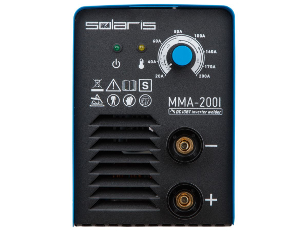 Инвертор сварочный SOLARIS MMA-200I (230В, 20-200 А, 70В, электроды диам. 1.6-4.0 мм, вес 3.4 кг)