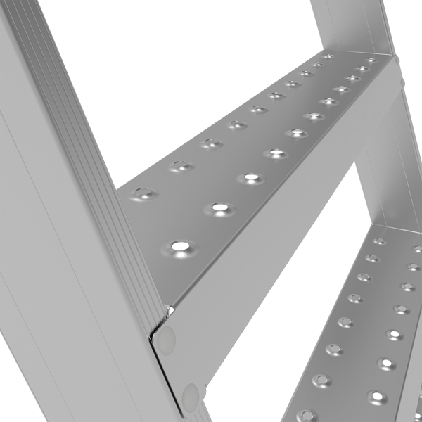 Передвижная профессиональная складная лестница-стремянка с площадкой NV354 Новая высота 3540110
