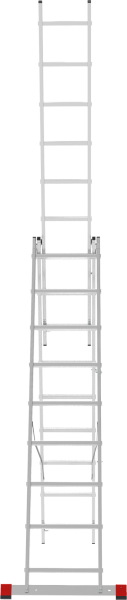 Лестница алюминиевая трехсекционная 3х9 ступеней NV223 Новая высота 2230309