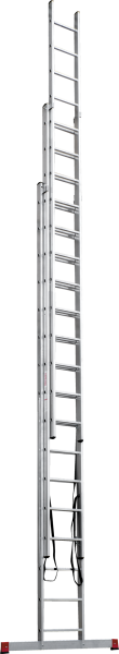 Лестница алюминиевая трехсекционная 3x16 ступеней NV123 Новая высота 1230316