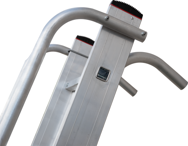 Лестница индустриальная односекционная 19 ступеней с зацепами и поручнями NV5216 Новая высота 5216119