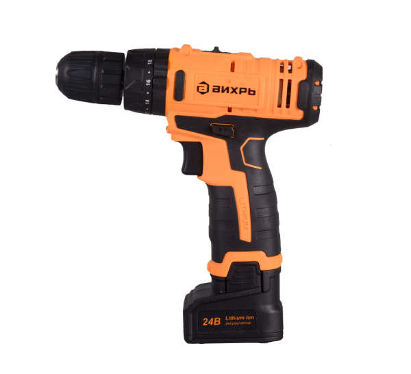 Дрель-шуруповерт аккумуляторная ударная ДА-24Л-2кУ (2,0 А/ч) Вихрь