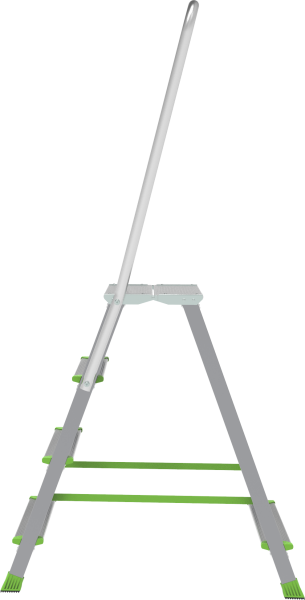 Стремянка алюминий-сталь 4 ступени c дугой безопасности 800 мм NV2136 Новая высота 2136104