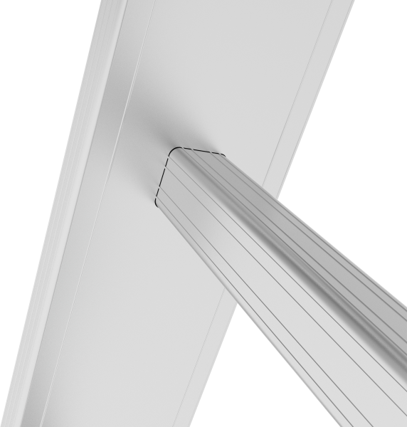 Лестница алюминиевая трехсекционная 3x6 ступеней NV223 Новая высота 2230306