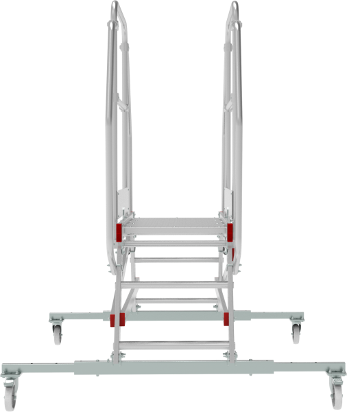 Индустриальная передвижная двухсторонняя лестница-подмости с платформой 2x3 ступеней NV5520 Новая высота 5520203