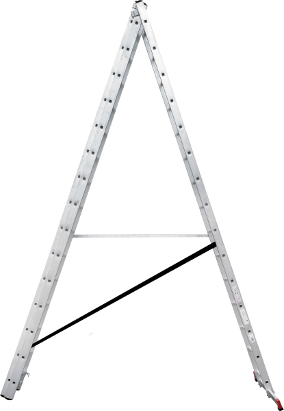 Лестница алюминиевая трехсекционная 3x15 ступеней NV123 Новая высота 1230315