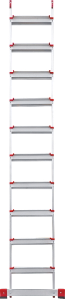 Лестница профессиональная алюминиевая односекционная 10 ступеней 130 мм NV3217 Новая высота 3217110