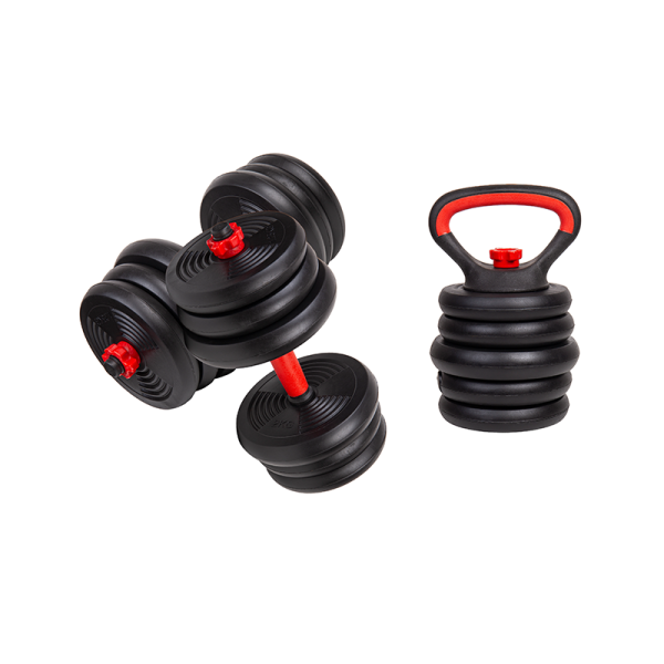 Набор гантелей со штангой и гирями 6 в 1 AMETIST 20 кг