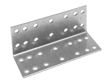 100х50х50 мм Уголок крепежный равносторонний KUR белый цинк (10 шт.)