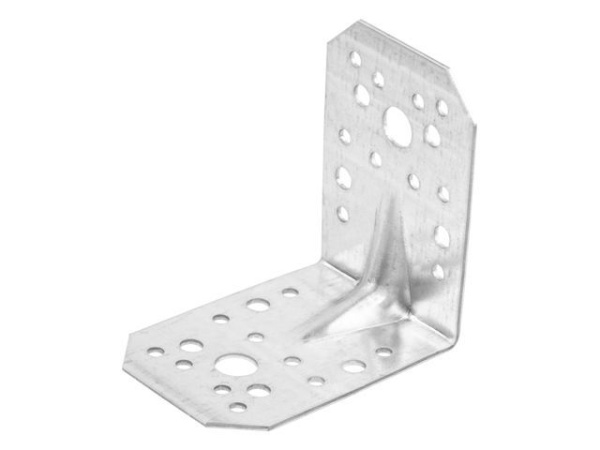 65х90х90 мм C 2,0 мм Уголок крепежный усиленный белый цинк (20 шт.)