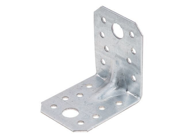 53х65х65 мм C 2,0 мм Уголок крепежный усиленный белый цинк (20 шт.)