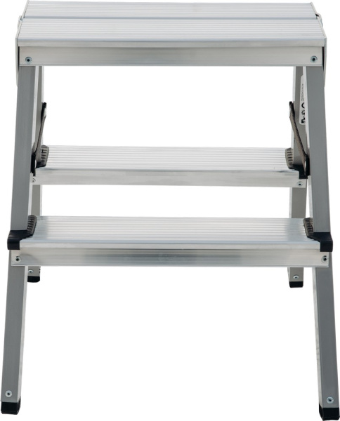 Стремянка алюминий-сталь двухсторонняя 2x2 ступени NV1140 Новая высота 1140202