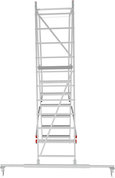 Передвижная складная лестница-стремянка с платформой 7 ступеней NV3541 Новая высота 3541107