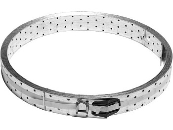 Лента монтажная перфорированная 80 мм LM белый цинк (бухта 10 м)